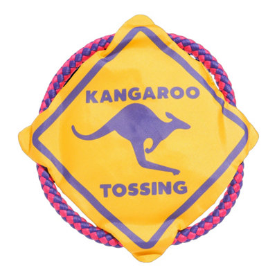Bark Kangaroo Tossing Rope Dog Toy Yellow/red/purple (One Size) from B&Q