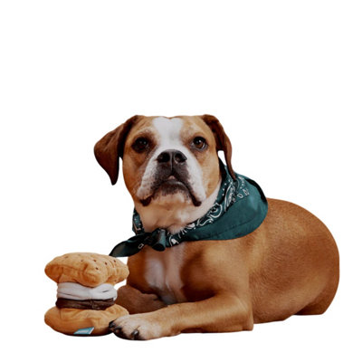 Bark More Smore Plush Dog Toy Brown (One Size) from B&Q