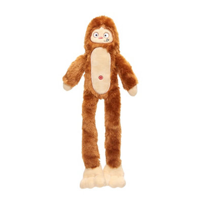 Bark Hairy Henderson Plush Dog Toy Brown (One Size) from B&Q