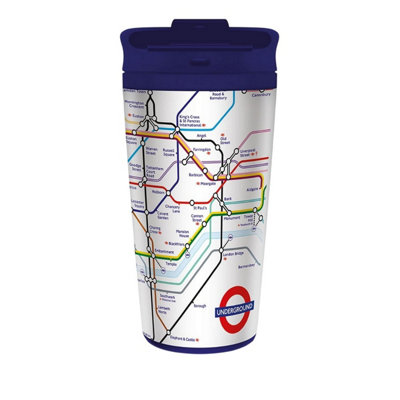  - Transport For London Zone 1 Tube Map Metal 473Ml Travel Mug Multicoloured (One Size)
