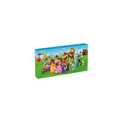 Super Mario Unisex Multicolor Group Light Up Canvas - Image 5