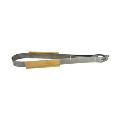 Pagoda Wood Bbq Tongs Brown/silver (34Cm X 2Cm) from B&Q