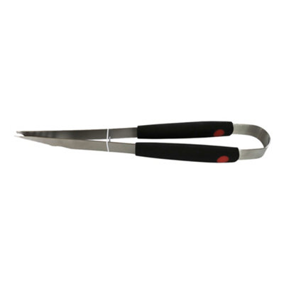 Pagoda Stainless Steel Bbq Tongs Black/steel (40Cm X 7Cm) from B&Q