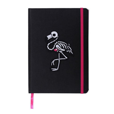 Something Different Flamingo A5 Notebook Black/white (One Size) from B&Q