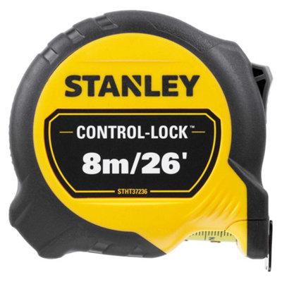 B&Q -  Control Lock Tape Measure Black/yellow (8M)