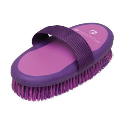  - Hyshine Pro Groom Horse Body Brush Purple/pink (20Cm X 9.5Cm)