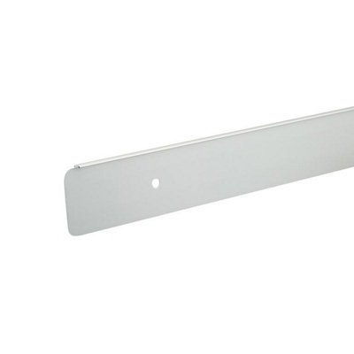 Unika Worktop Trim End Cap Silver (30mm X 6mm) from B&Q