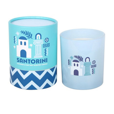  - Something Different Santorini Coconut & Sea Salt Scented Candle Blue (One Size)