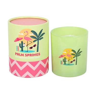 Something Different Palm Springs Pink Grapefruit Scented Candle - Yellow - Image 3