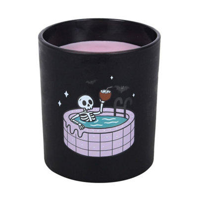 Something Different Coconut & Coffins Scented Candle Black/white (One Size) from B&Q