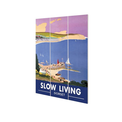 Railway Museum Slow Living Dorset Micro Wood Print Multicoloured (29.5Cm X 20Cm) from B&Q