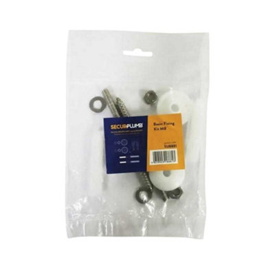 Securplumb Basin Fixing Kit Silver (One Size) from B&Q