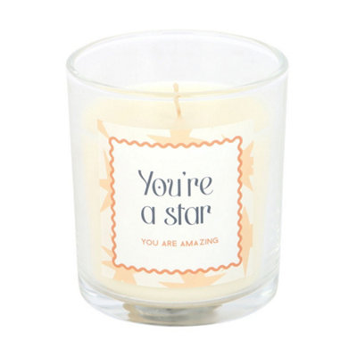 Something Different Youre A Star Salted Caramel Scented Candle Transparent/orange (One Size) from B&Q