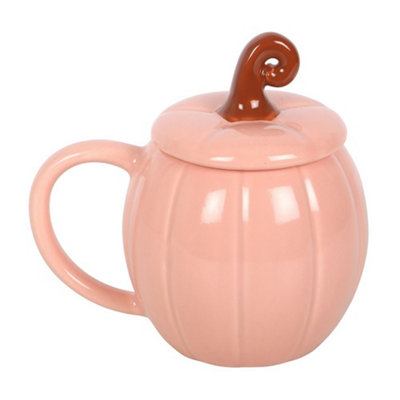 Something Different Pumpkin Lidded Mug Pink (One Size) from B&Q