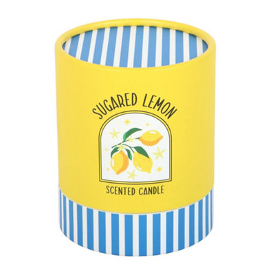 Something Different Sugared Lemon Scented Candle Blue/yellow (One Size) from B&Q