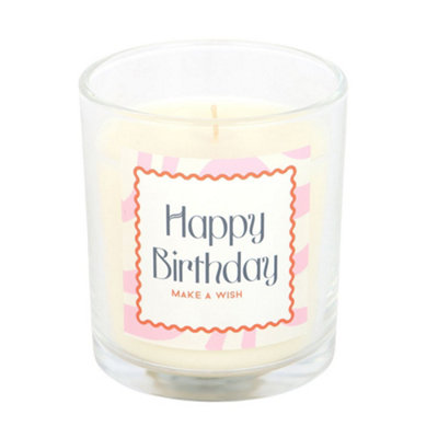 Something Different Unisex Clear Vanilla Cake Happy Birthday Scented Candle In - Image 4