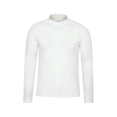 Mountain Warehouse Mens Plain Long-Sleeved Rash Top White (M)