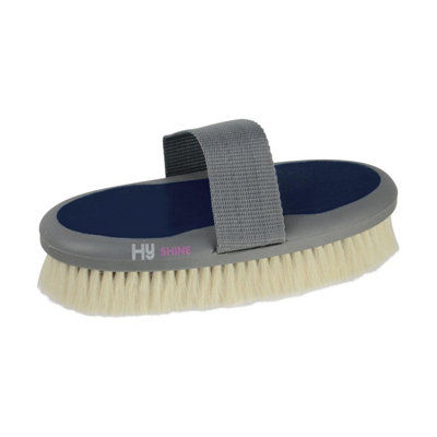 Hyshine Active Groom Goat Hair Body Brush Midnight Navy (One Size) from B&Q