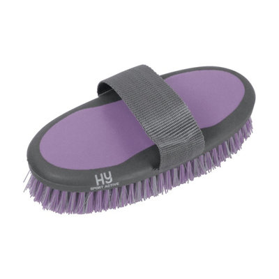 - Hy Sport Active Horse Body Brush Blooming Lilac (20Cm X 9.5Cm)