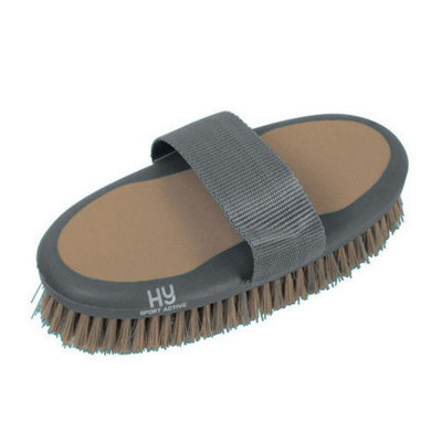  - Hy Sport Active Horse Body Brush Desert Sand (20Cm X 9.5Cm)