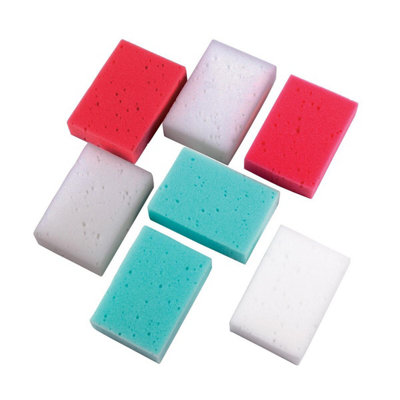  - Supreme Products Horse Grooming Sponge Blue/red/white (M)