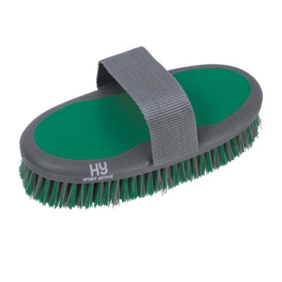 Hyshine Active Groom Sponge Brush Emerald Green (One Size) from B&Q