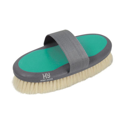 Hyshine Active Groom Goat Hair Body Brush Spearmint (One Size) from B&Q
