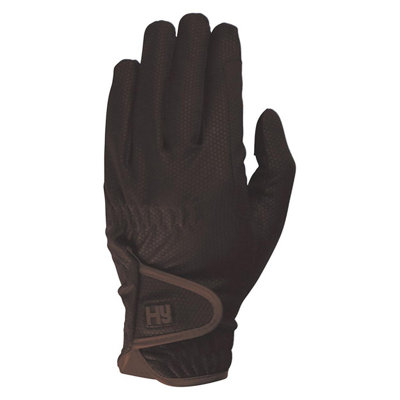  - Hy5 Unisex Cottenham Elite Riding Gloves Brown (S)