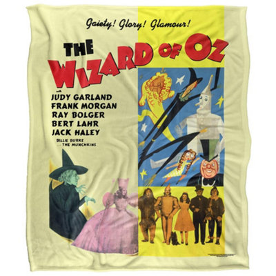  - The Wizard Of Oz Movie Poster Blanket Multicoloured (58In X 36In)