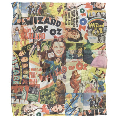 - The Wizard Of Oz Collage Blanket Multicoloured (58In X 36In)