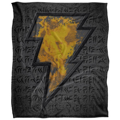  - Black Adam Paint Logo Blanket Multicoloured (58In X 36In)