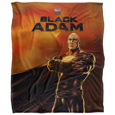  - Black Adam Pose Blanket Multicoloured (58In X 36In)