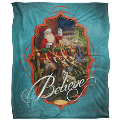  - The Polar Express Believe Santa Clause Blanket Multicoloured (58In X 36In)