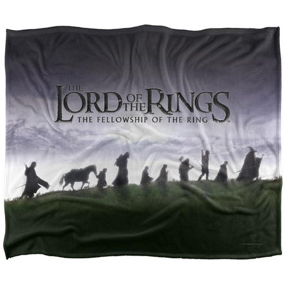  - Lord Of The Rings Fellowship Silhouette Blanket Multicoloured (36In X 58In)