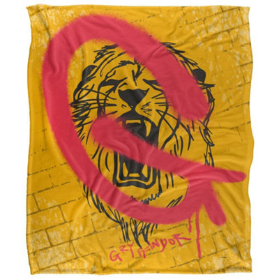 B&Q -  Gryffindor Graffiti Blanket Multicoloured (36In X 58In)