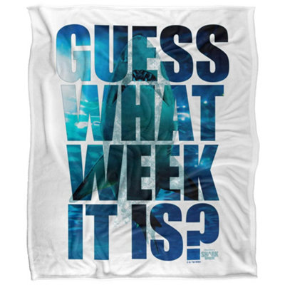  - Shark Week Guess What Blanket Multicoloured (36In X 58In)