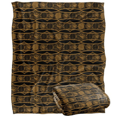  - House Of The Dragon Multi Crest Blanket Multicoloured (58In X 36In)