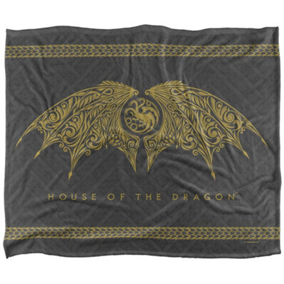  - House Of The Dragon Crest Blanket Multicoloured (58In X 36In)