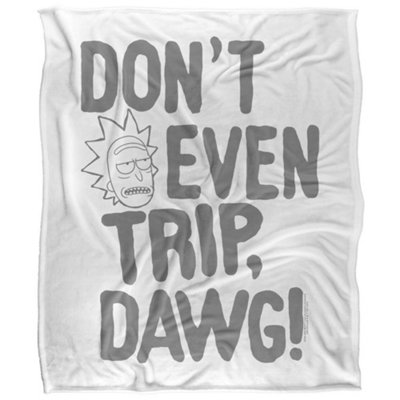  - Rick And Morty Dont Even Trip Blanket Multicoloured (36In X 58In)