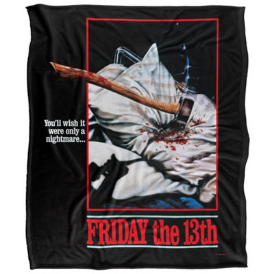  - Friday The 13Th Youll Wish Poster Blanket Multicoloured (58In X 36In)