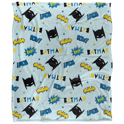B&Q -  Batman All-Over Print Blanket Multicoloured (36In X 58In)