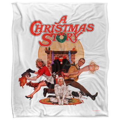  - A Christmas Story Movie Poster Blanket Multicoloured (58In X 36In)