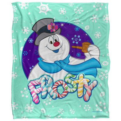  - Frosty The Snowman Headshot Blanket Multicoloured (58In X 36In)