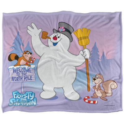  - Frosty The Snowman Welcome To The North Pole Blanket Multicoloured (58In X 36In)