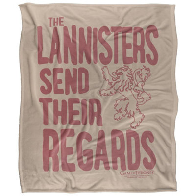 B&Q -  Lannisters Send Their Regards Blanket Multicoloured (36In X 58In)