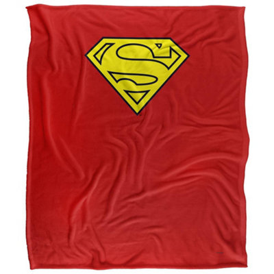 B&Q -  Superman Small Logo Blanket Multicoloured (58In X 36In)