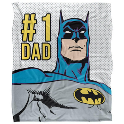 B&Q -  Batman 1 Dad Blanket Multicoloured (58In X 36In)