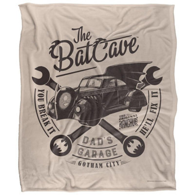 B&Q -  Batman Dads Garage Batmobile Blanket Multicoloured (58In X 36In)