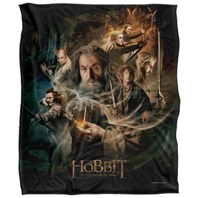  - The Hobbit: The Desolation Of Smaug Movie Poster Blanket Multicoloured (58In X 36In)