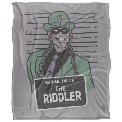 B&Q -  Batman Line Up Riddler Blanket Multicoloured (36In X 58In)